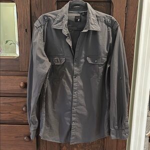 *2 for $3* j.ferrar Gray Casual Button Down Shirt